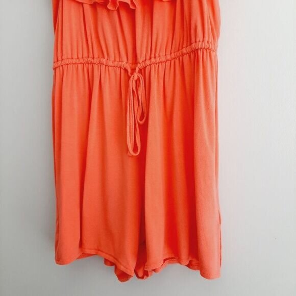 OLD NAVY Ruffle-Trim Swim Off-Shoulder Romper Pink Sz S Flawed - Picture 6 of 16